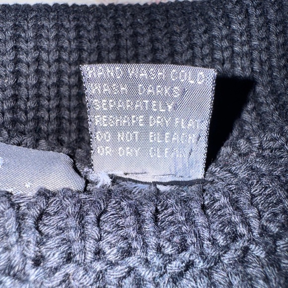 Jimmy Garcia hand loomed Floral Checkered Black Sweater. Size M - Picture 5 of 5